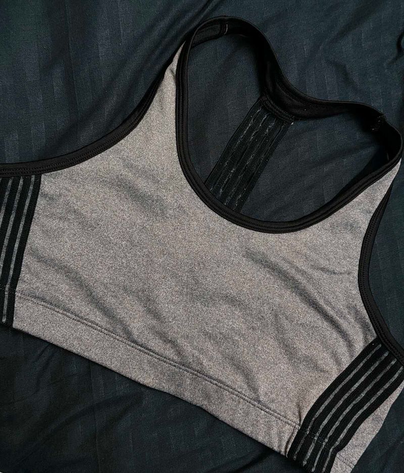 Grey Sports Bra -Enamor
