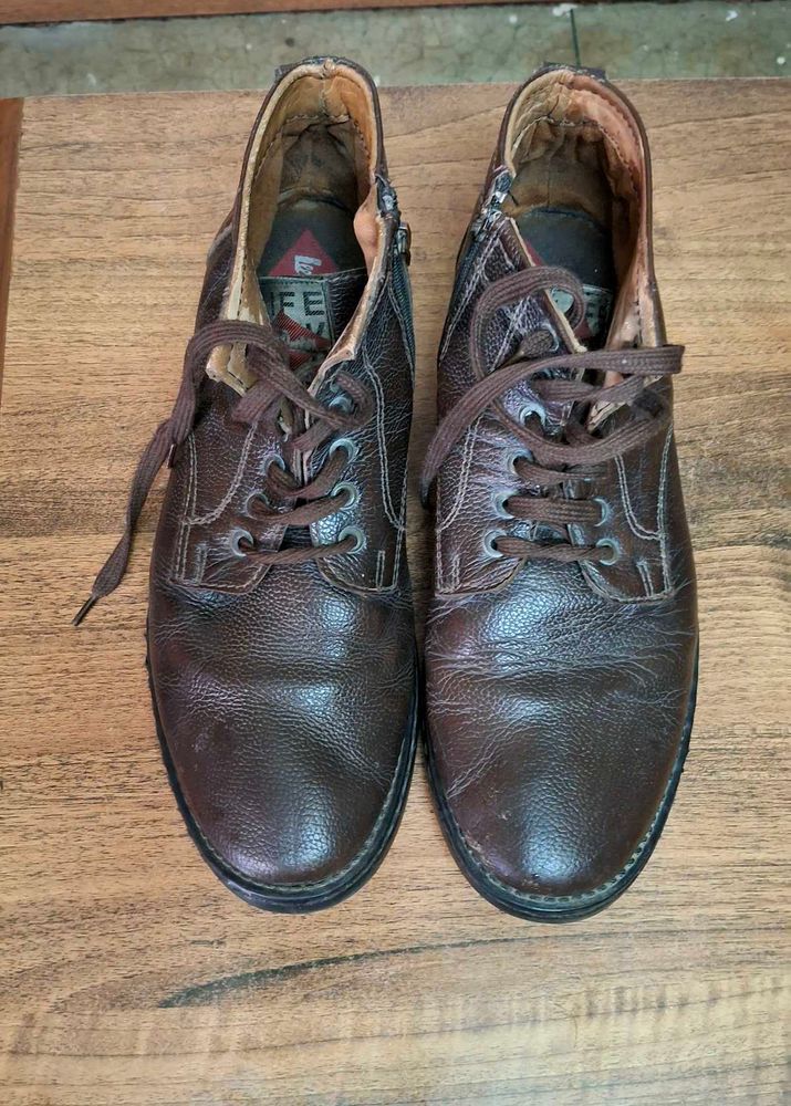 Men's Brown Leather Casual Shoes