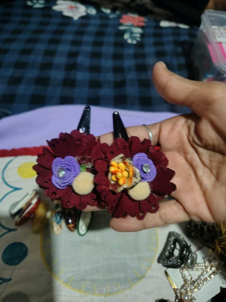Cute Floral Hair Clips
