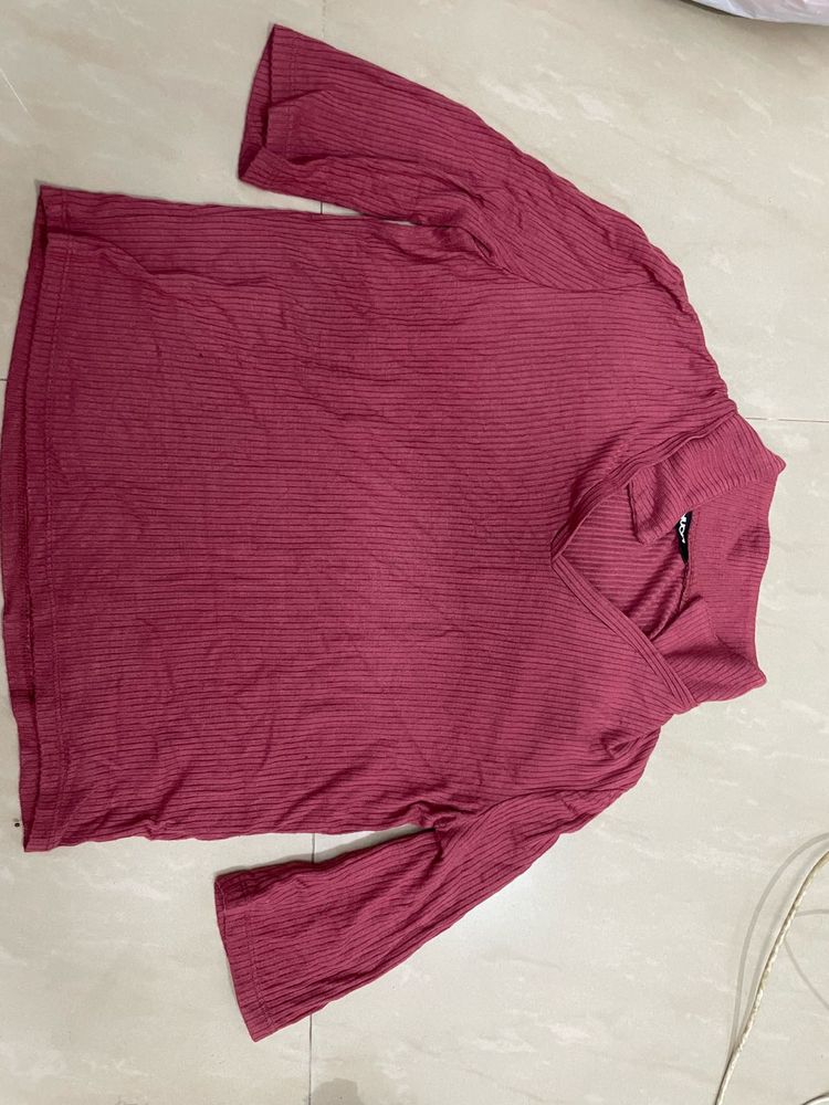 Ribbed Red Tshirt