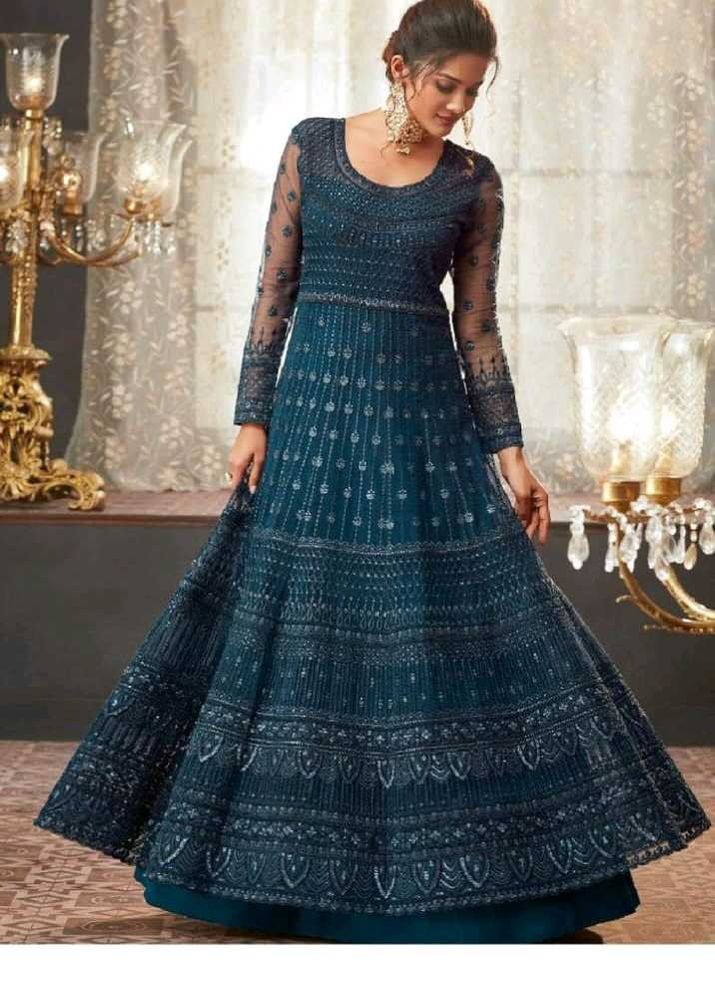 Stunning Teal Embellished Gown