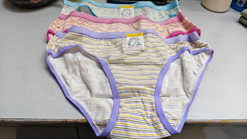 Striped Cotton Panties (Set of 3)