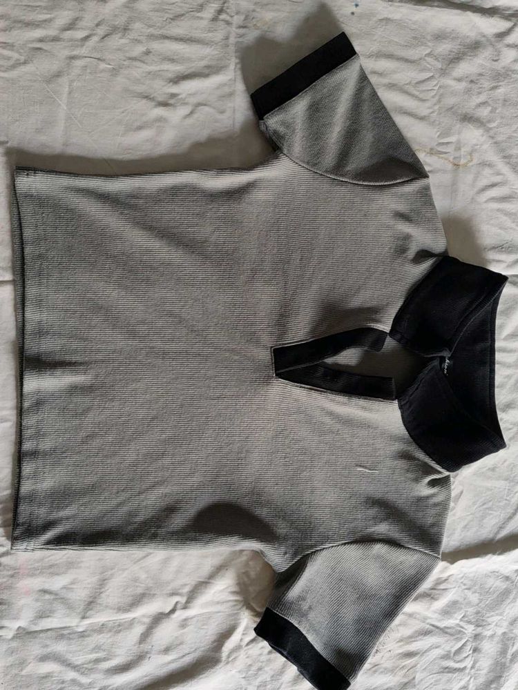 Grey Polo T-Shirt