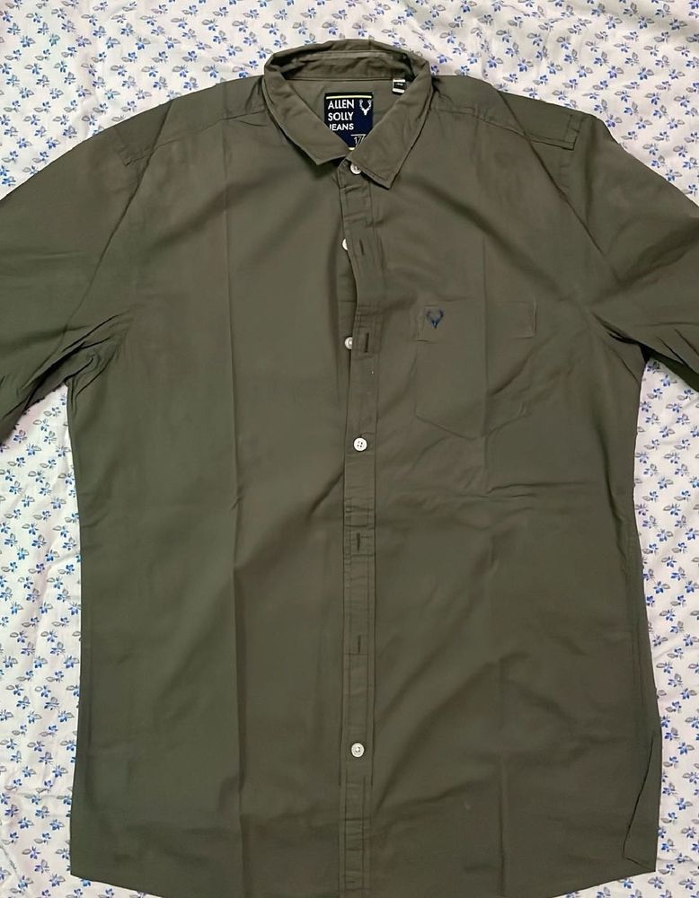 Men's Olive Green Allen Solly Shirt