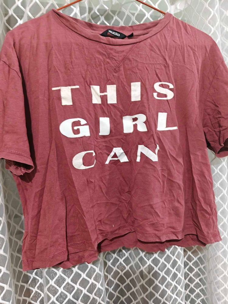 Zudio This Girl Can Graphic Tee