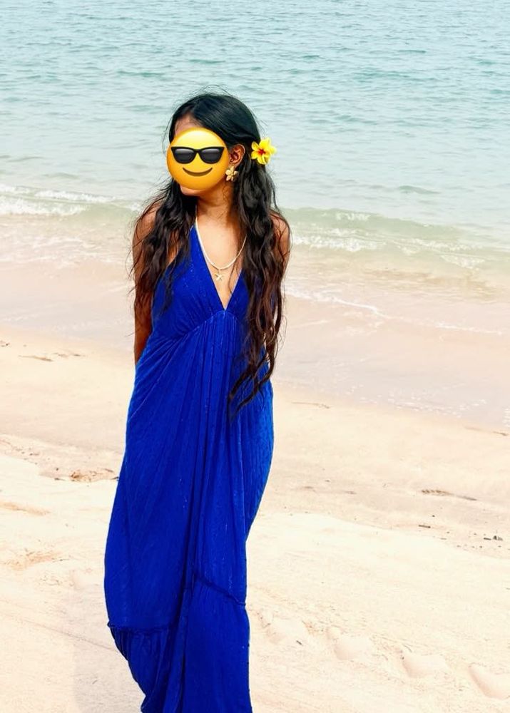 Royal Blue Beach Maxi Dress combo