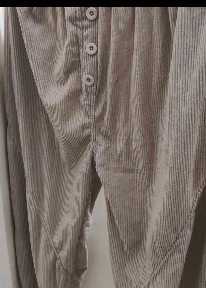 Corduroy Button-Up Pants