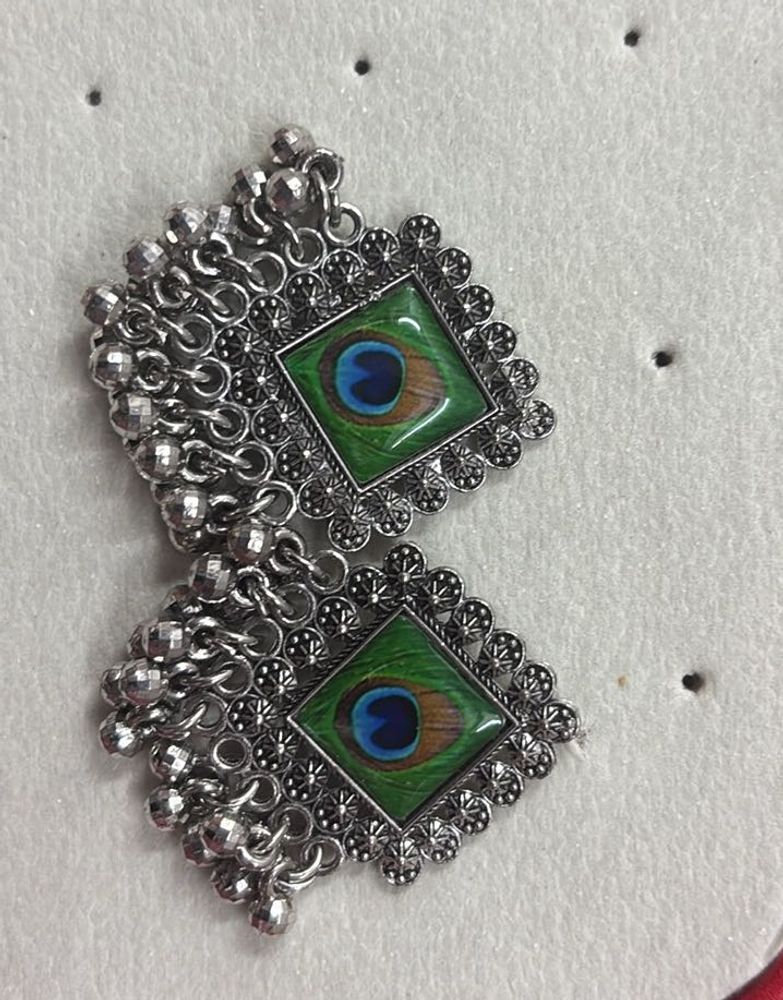 Peacock Feather Earrings