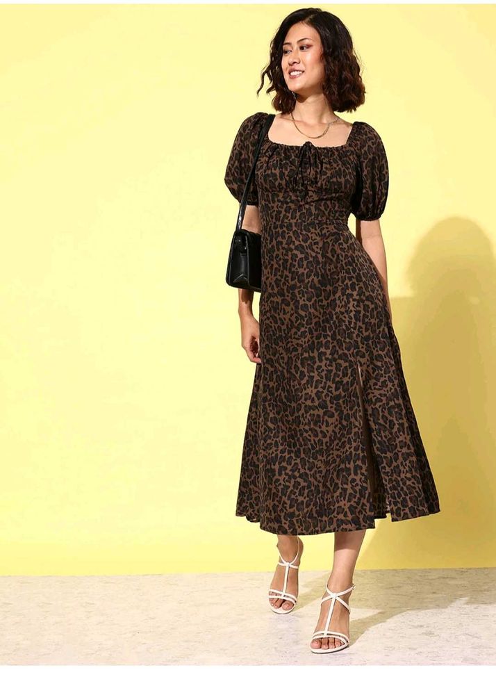 Leopard Print Dress, never worn, with tags