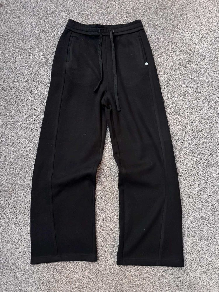 Black Wide-Leg Sweatpants