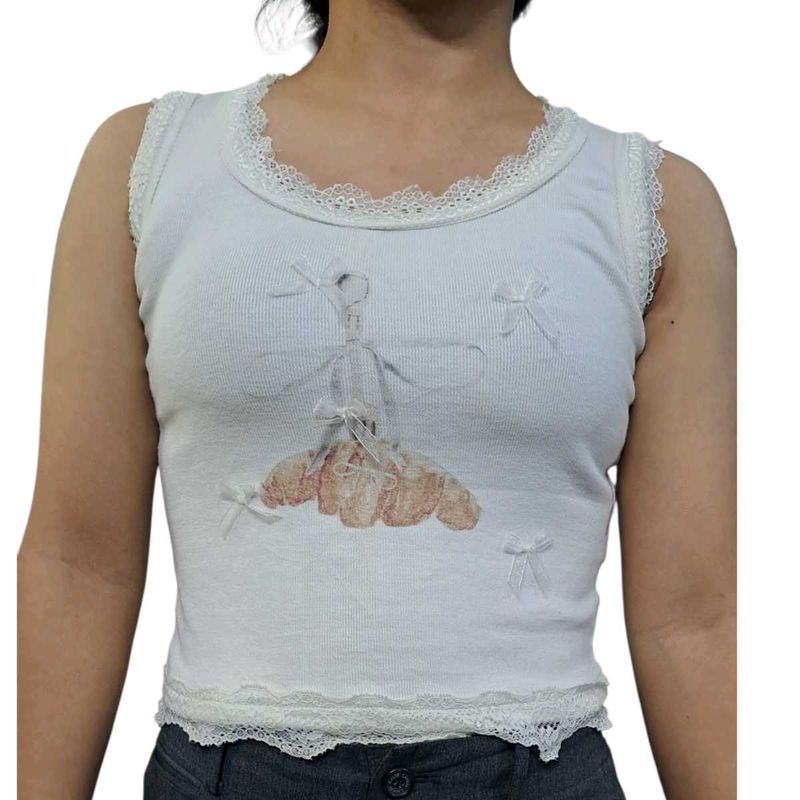 Cute Croissant Graphic Tank Top