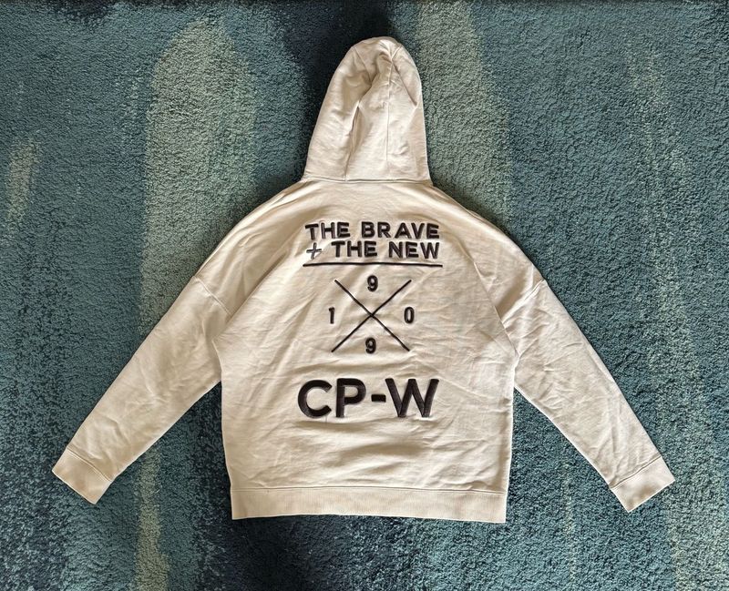 Jack &amp; Jones Beige Graphic Hoodie – CP-W Streetwea