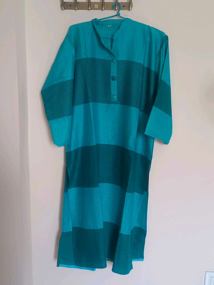 Never worn Teal Striped Kurta