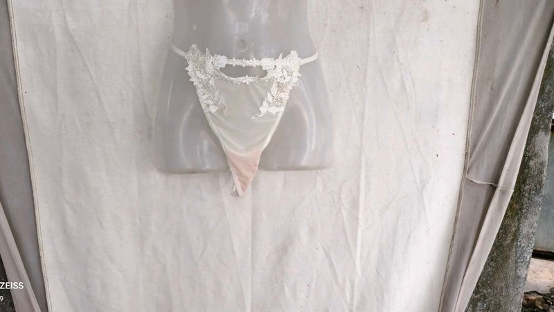 I. Sheer Lace Thong Panty