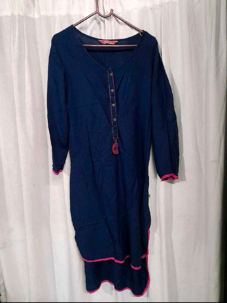 classic Navy Blue Kurta
