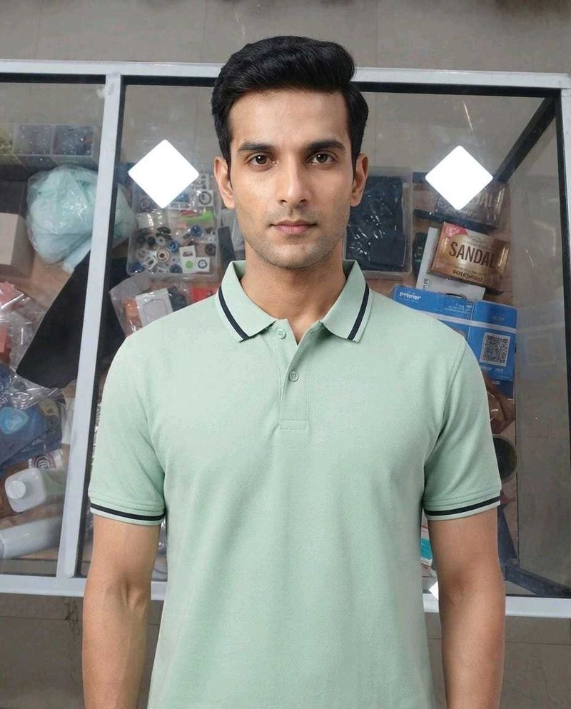 Men's Light Green Polo Shirt
