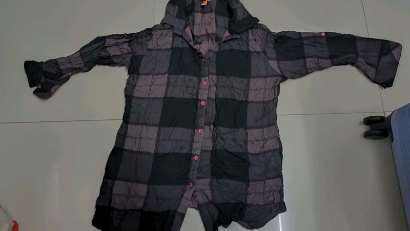 Comfy Plaid Button-Up Shirt