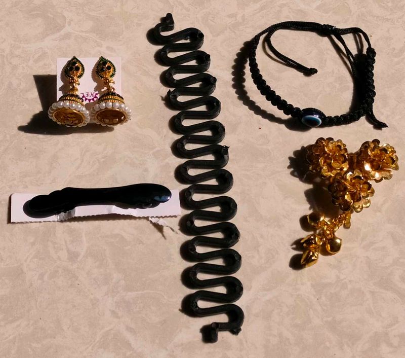Hair And Jewellery Accessories combo of 5.