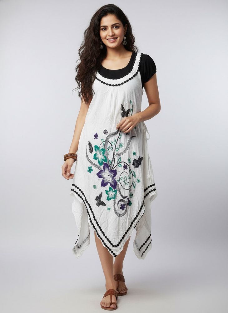 Boho Floral Tunic Dress