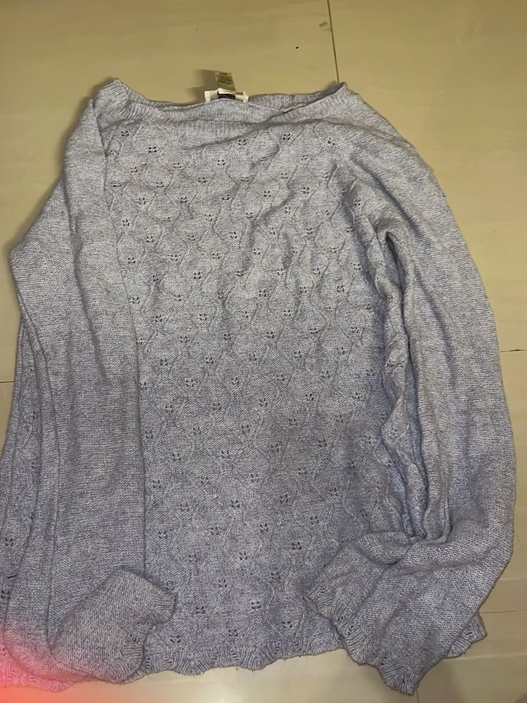 Cozy Grey Knit Sweater