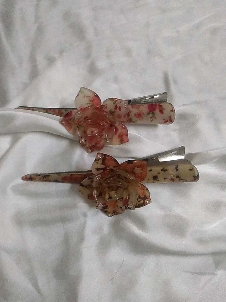 Floral Hair Clips Set