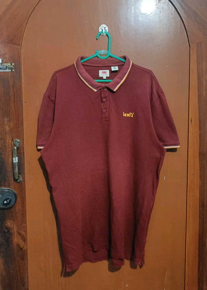 Levi's Burgundy Polo T-Shirt