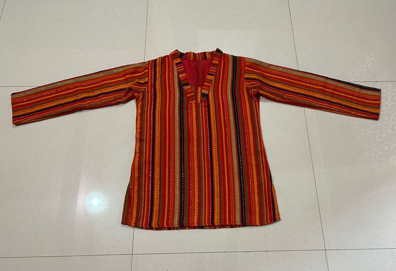 Striped V-Neck Tunic
