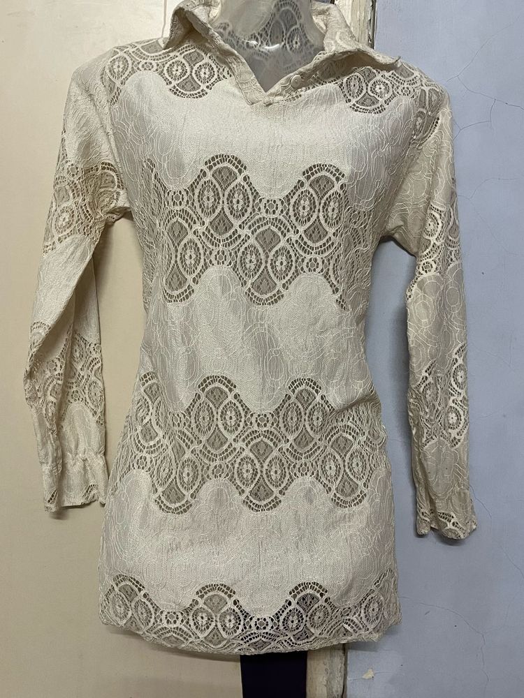 Pintrest Lace Tunic Top