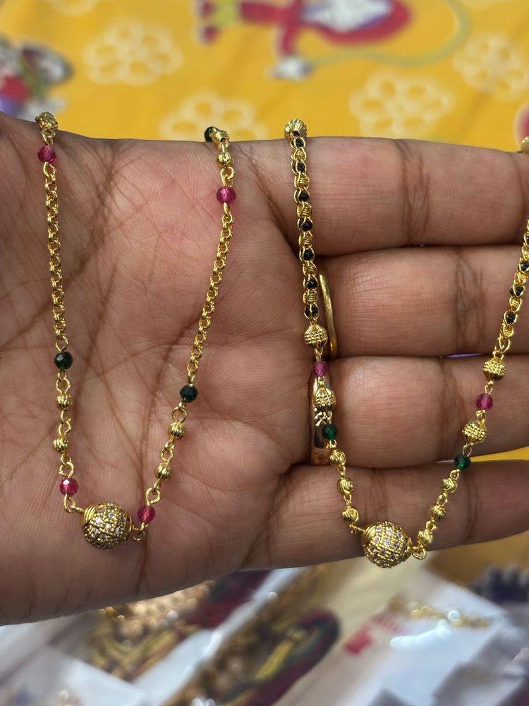 single chainGold Plated Mangalsutra Necklace