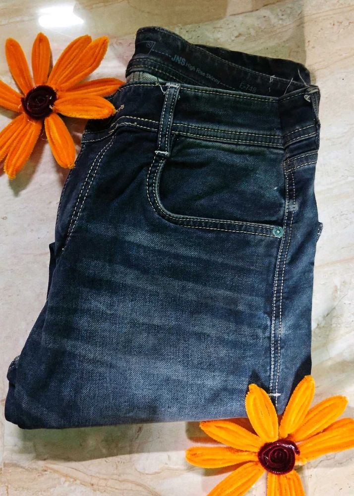 Charcoal Faded Straight Fit Jeans