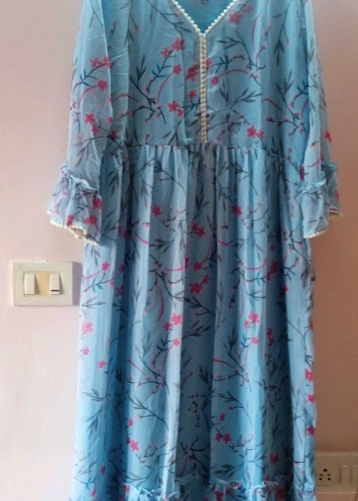 New Sky blue Maxi Dress