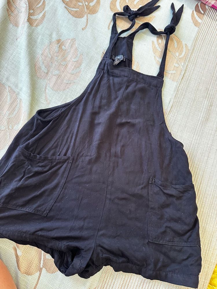 Black Shortalls Romper