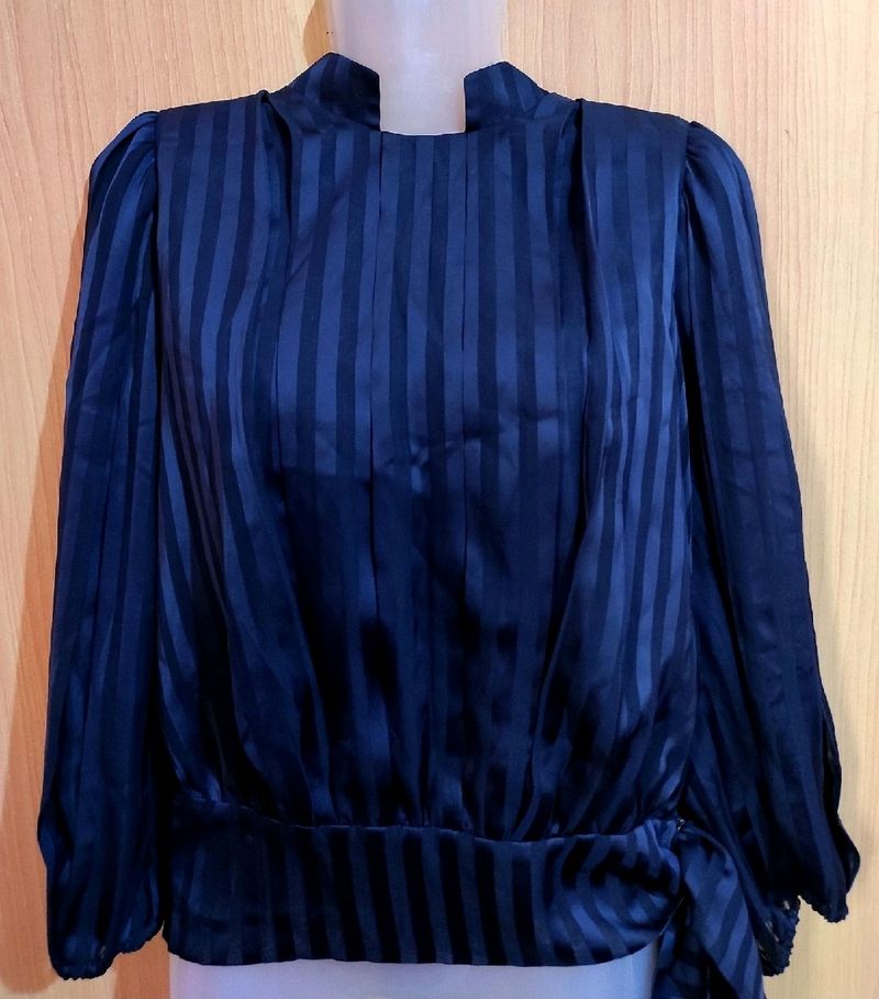 Vintage Navy Striped Blouse