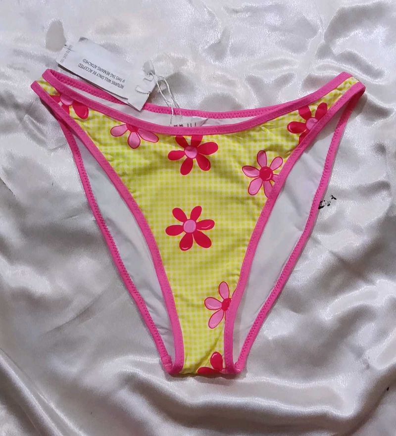 Floral Bikini panty Yellow/Pink