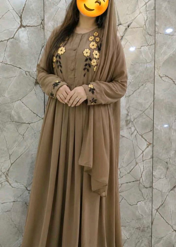 Elegant Embroidered Abaya