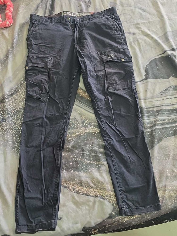 Men's Navy Blue Cargo Pants