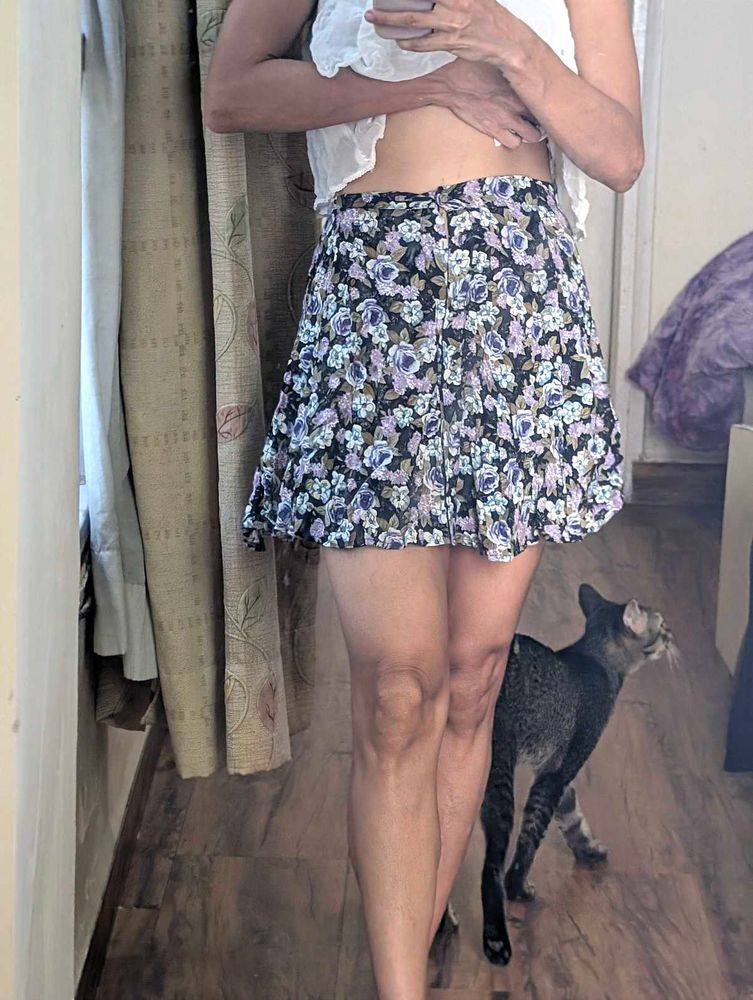 Floral Mini Skirt