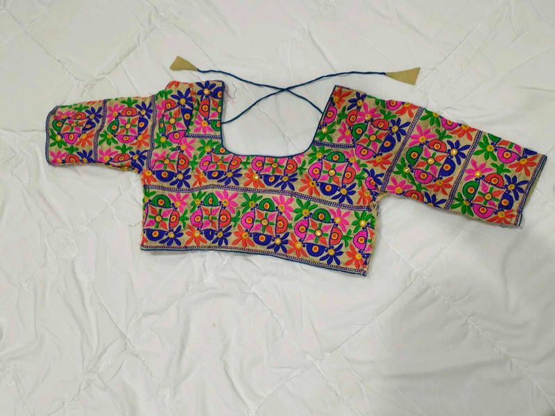 Vibrant Embroidered Ethnic Blouse