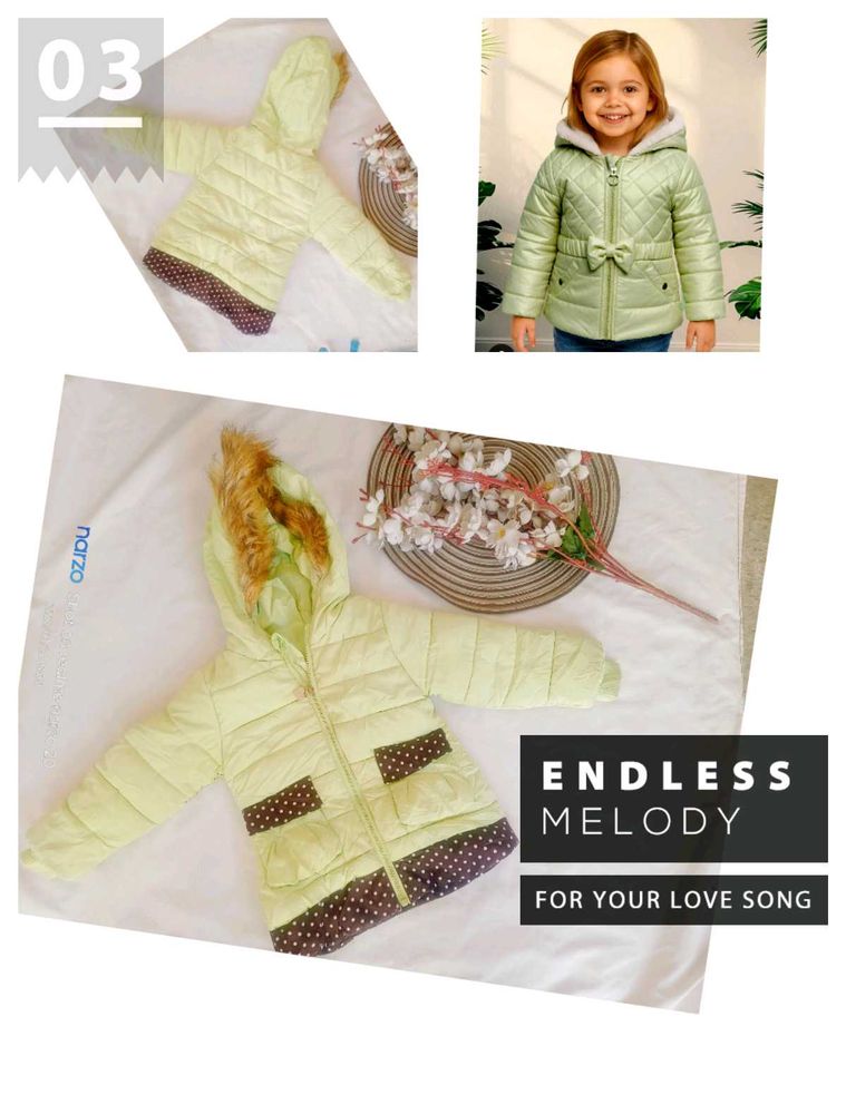 Cute Girl's Padded Winter Jacket