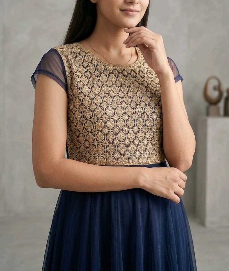 Elegant Navy Blue Gown( LIMITED OFFER)