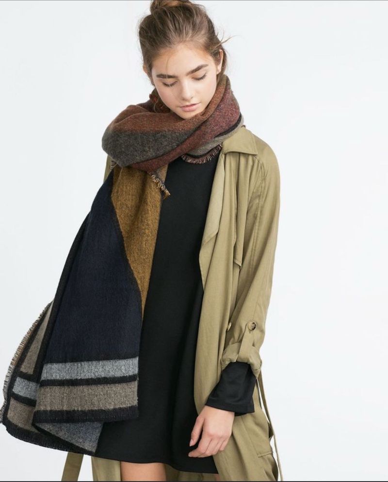 Zara Cozy Colorblock Stole