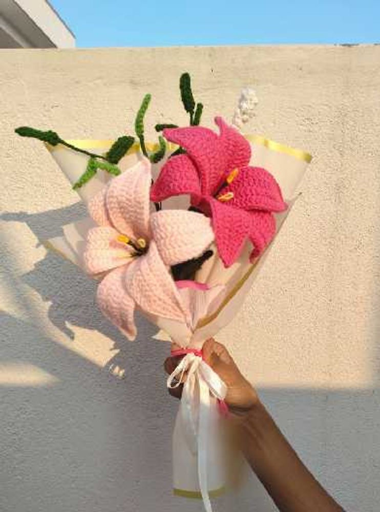 Handmade Crochet Lily Bouquet