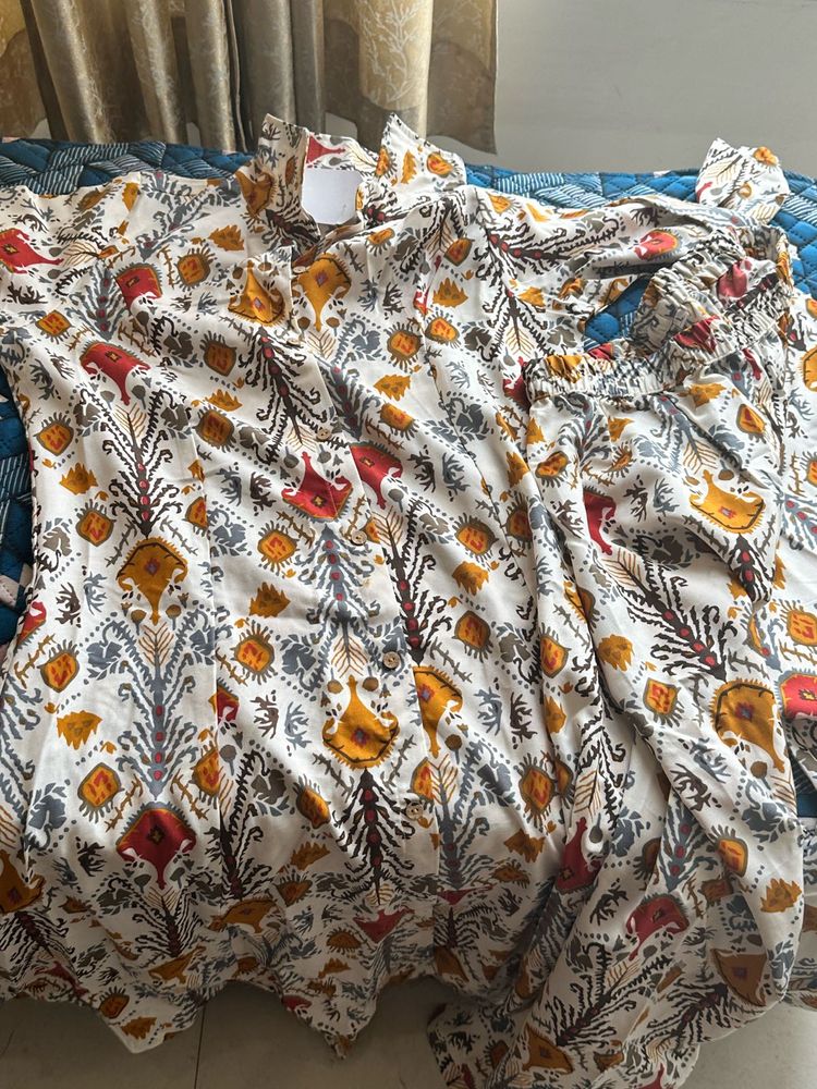 Bohemian Print Kurta Set