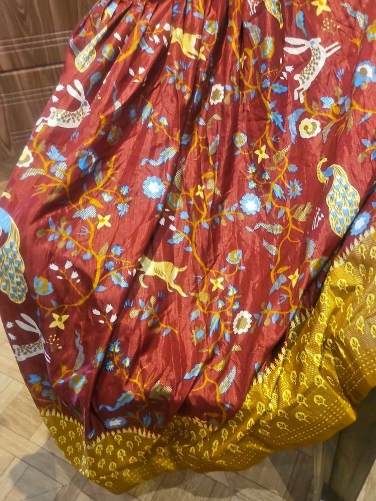 Beautifully Printed Ethnic Micro Cotton Silk Langh
