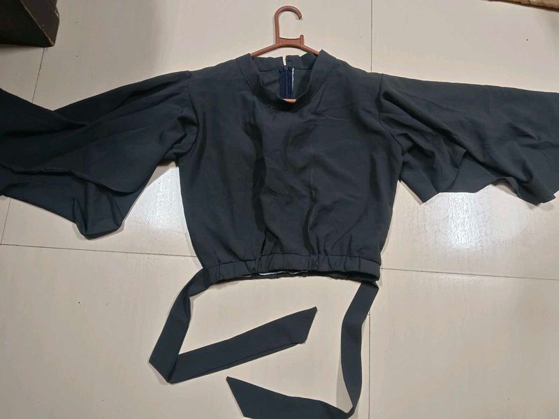 Elegant Black Crop Top