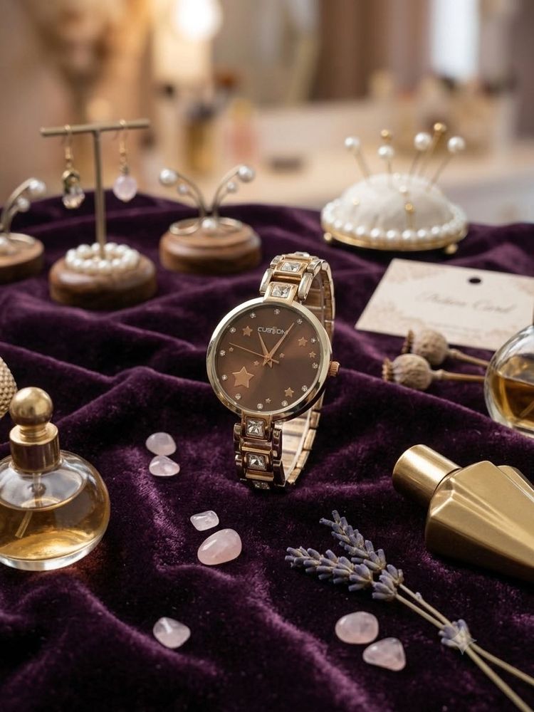 Elegant Rose Gold Star Watch