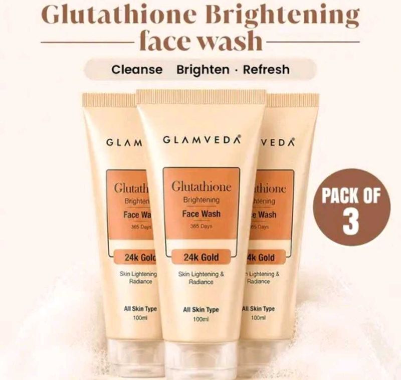 Set Of 3 Glamveda Facewashes