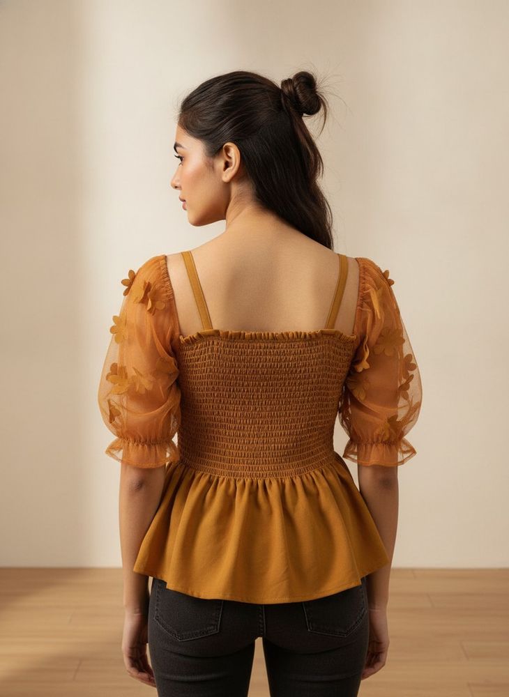 Smocked Peplum Top 💥