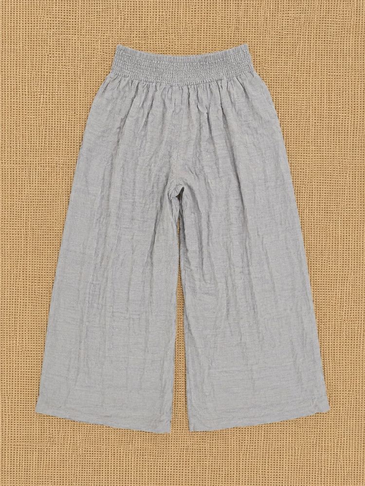 American Eagle Light Grey Crinkle Palazzo Pants