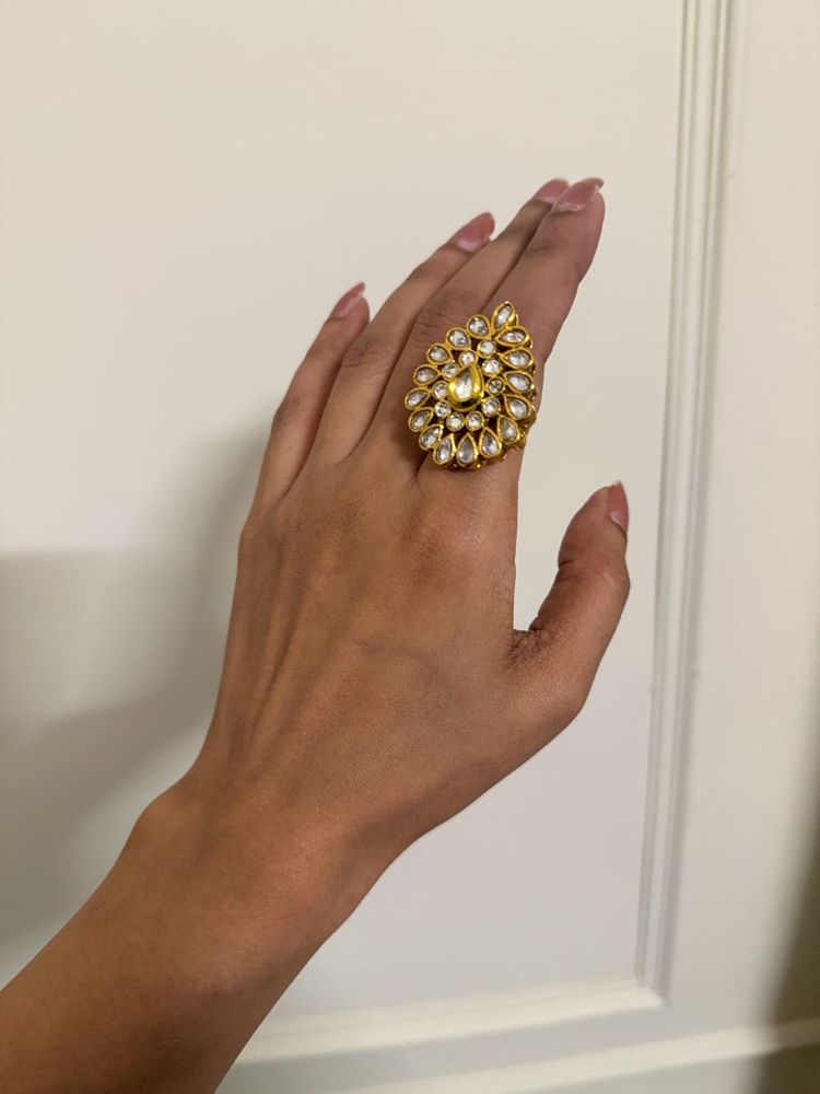 Stunning Kundan Cocktail Ring